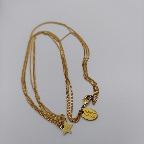 Vintage Maison Scotch Beautiful Goldtone 3 Strand Necklace. - Picture 6 of 11